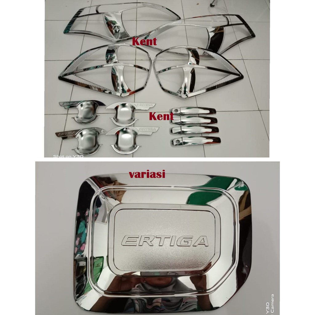 Paket Lengkap Garnish Outer Mangkok Cover Handle Tank Cover Ertiga lama Chrome