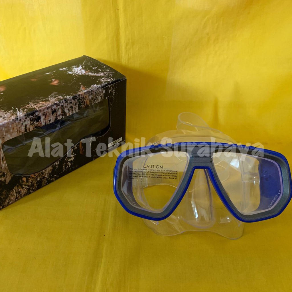 DIVING MASK 2 GLASSES EXQUIS 1083 P TW / MASKER MENYELAM TAIWAN KACAMATA SELAM