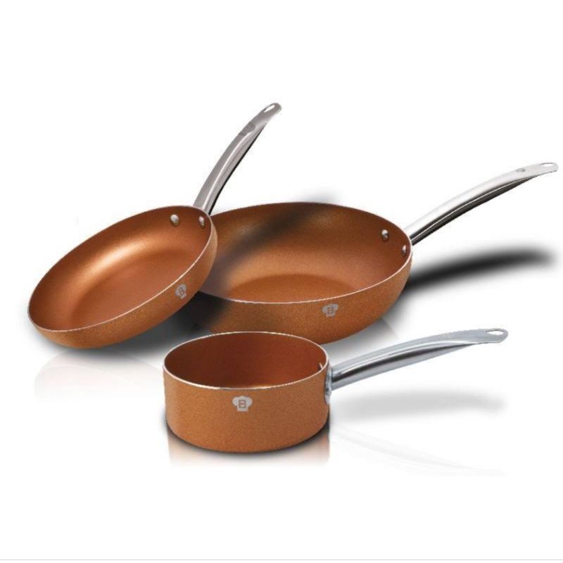 BAZAR BLAUMANN NS COOKWARE SET  WITH S-S HANDLE / PANCI MASAK TANPA TUTUP / PANCI / PENGGORENGAN /FR