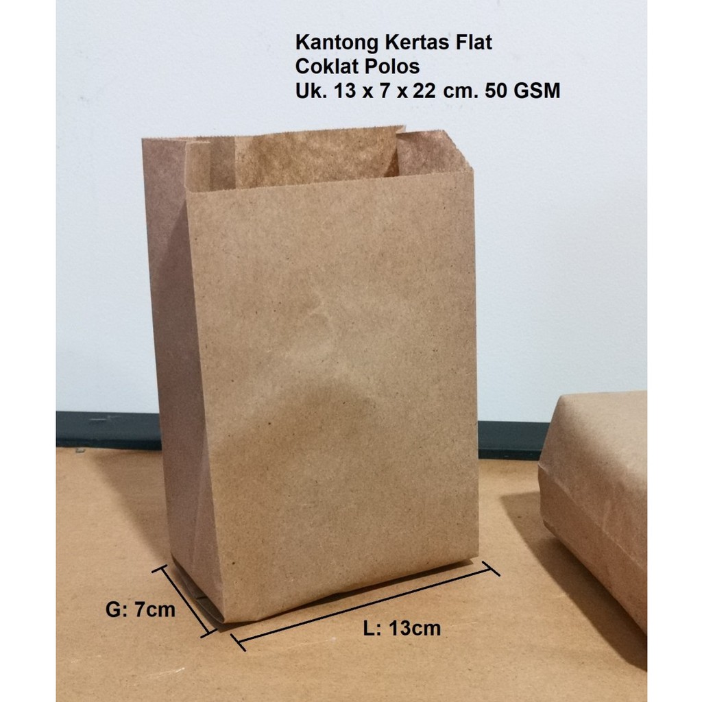 

Kantong Kertas Coklat Polos Packaging Makanan 13x7x23 cm / Bungkus Makanan, Roti, Kebab, Tahu Kraft