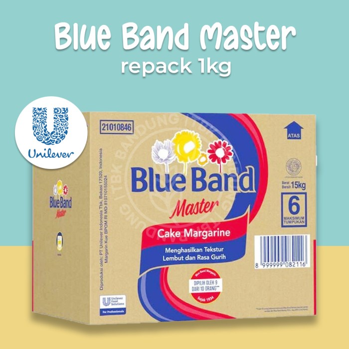 

butter-mentega- blueband master repack 1kg curah margarine blue band kiloan -mentega-butter.