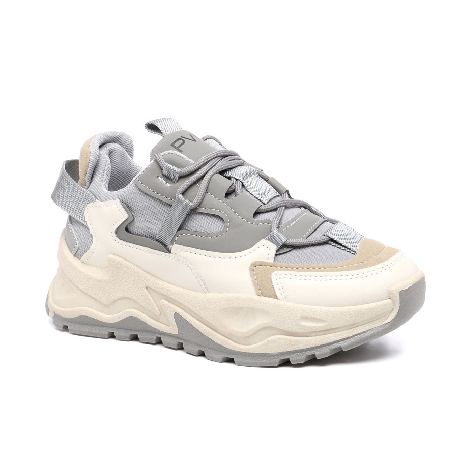 PVN Mingyu Sepatu Sneakers Wanita Casual Sport Shoes Cream 265-Jungkook - Grey