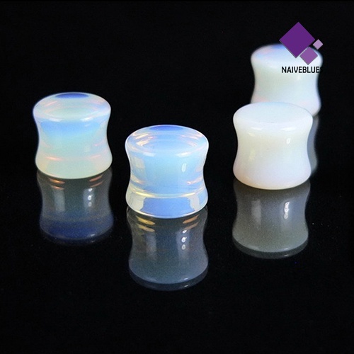 Naiveblue 1pc Pelebar Tindikan Telinga Bahan Opalite 5-18mm