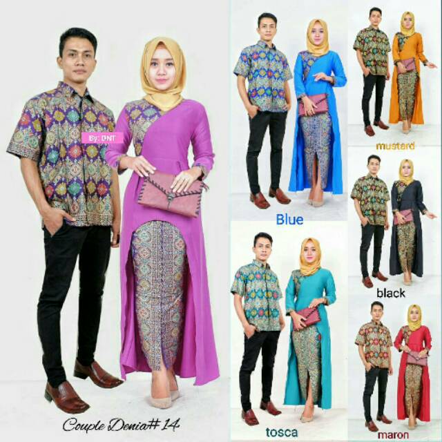 Couple batik modern Couple batik dan kebaya modern Couple kebaya dan batik / Couple batik  Denia