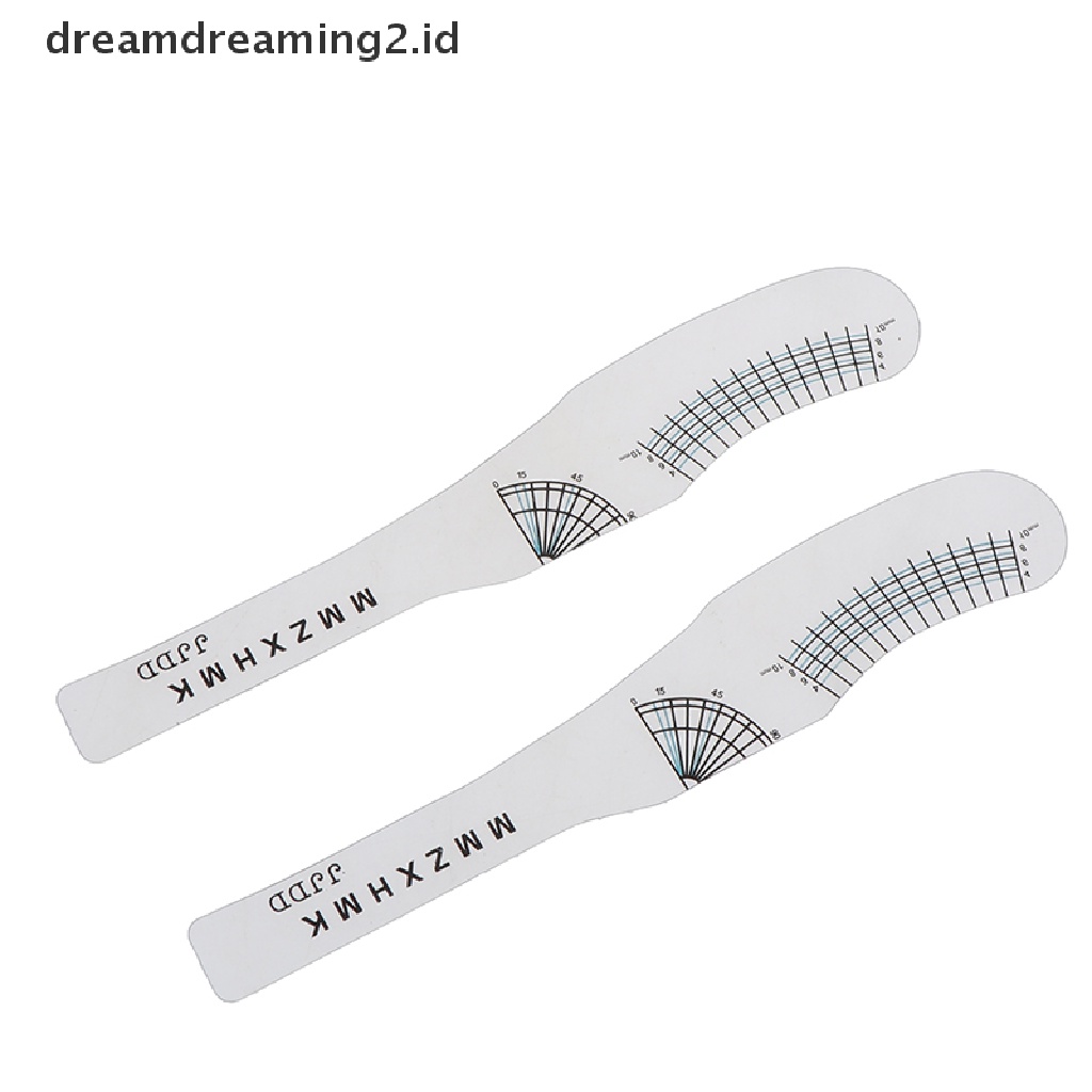 (Hot Style You Like) 2pcs Penggaris Pengukur / Pembentuk Bulu Mata Extension