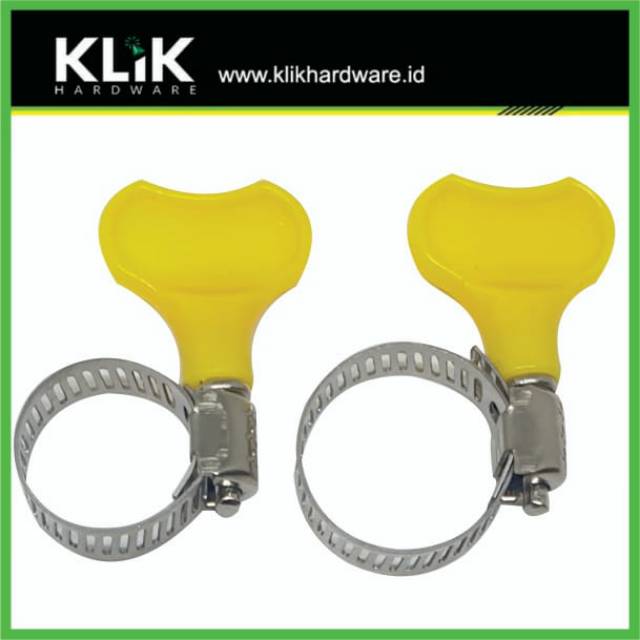 Klem Selang Kuping Stainless Taiwan - Hose Clamp PVC Handle Gas LPG Pilih Ukuran 3/4 &amp; 1 Inch