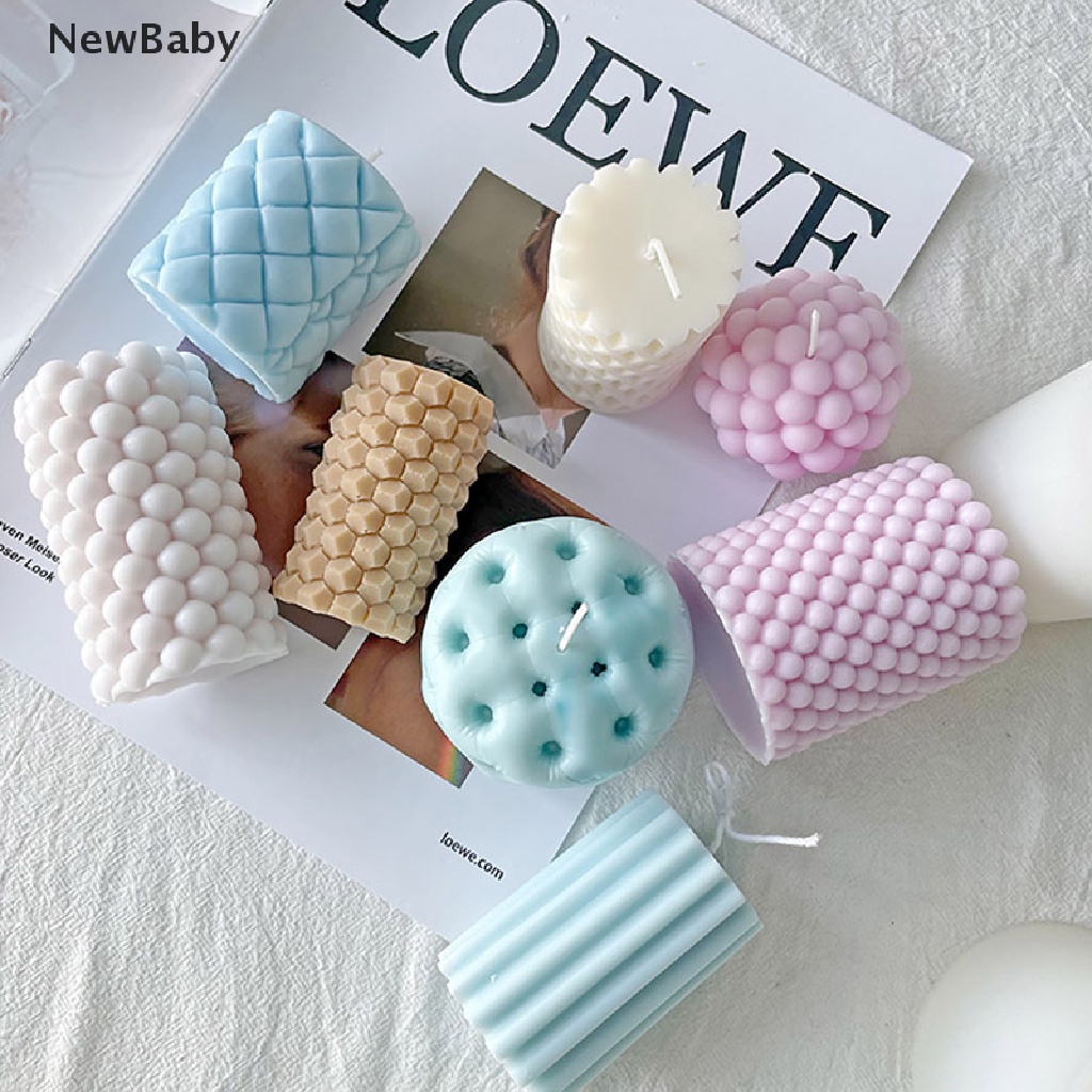 NewBaby Geometric Cylindrical Scented Candle Silicone Mold Atmosphere Decoration ID