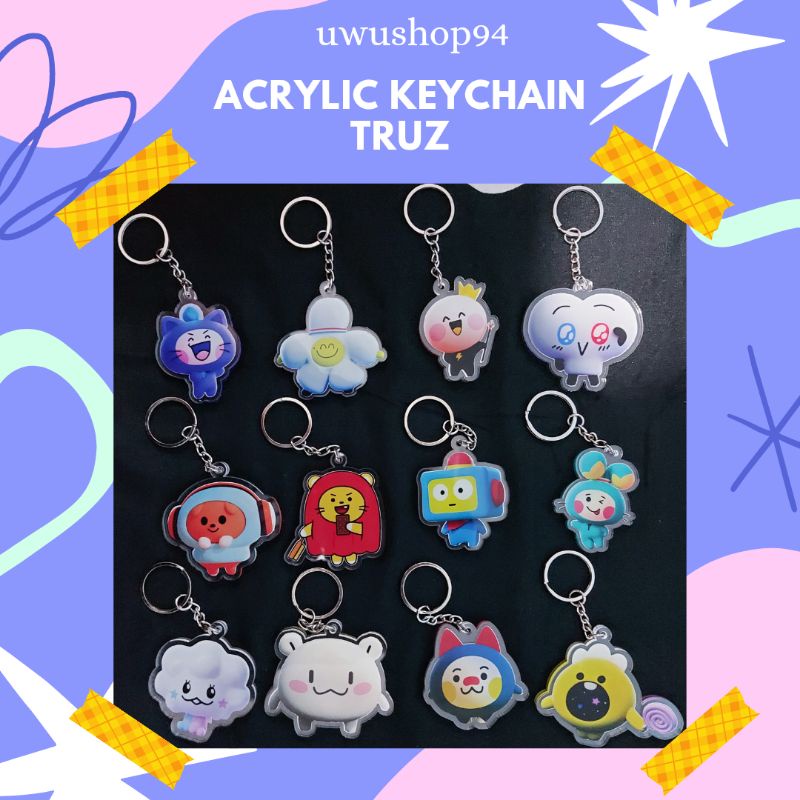 ACRYLIC KEYCHAIN TRUZ DUA SISI (READY STOCK)