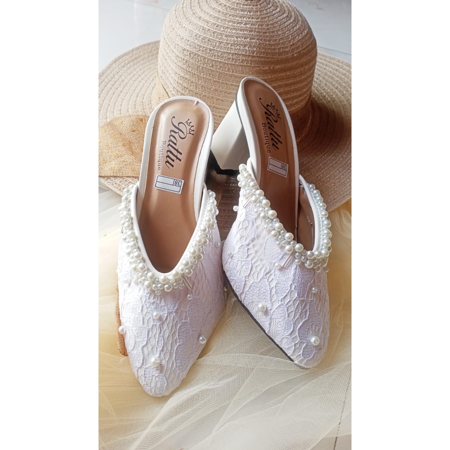 Termurah!!!! hells 7cm brukat weding lesti/ sepatu pengantin/ sepatu brukat/ sepatu payet/ sandal pengantin