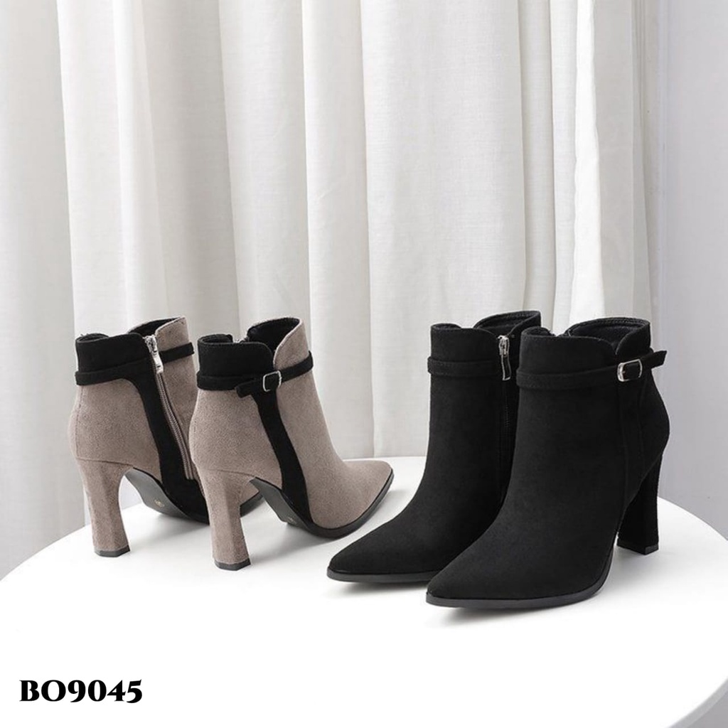 RESTOCK WYN SEPATU HEELS BOOTS KOREA KUALITAS IMPORT BO9045