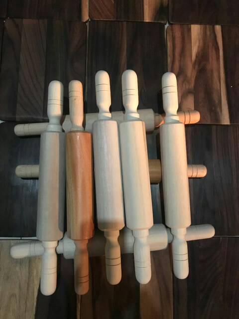 rolling pin kayu putar gilingan penggilas adonan gilingan penggilas kayu putar