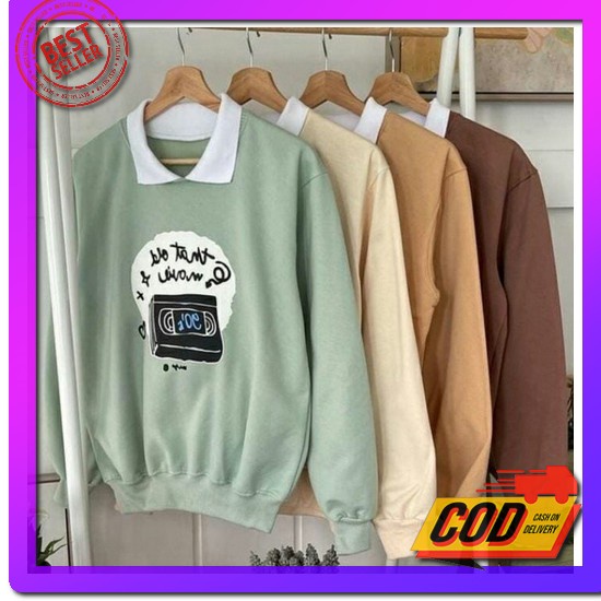 Z Sling Croope Sweater Fashion Wanita | Sweater Crop Oversize Wanita K Cod - Old Movie Sweater Colla