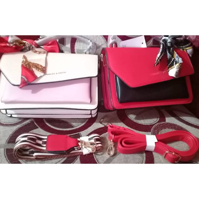 Tas ck pita 2 warna sisa pink