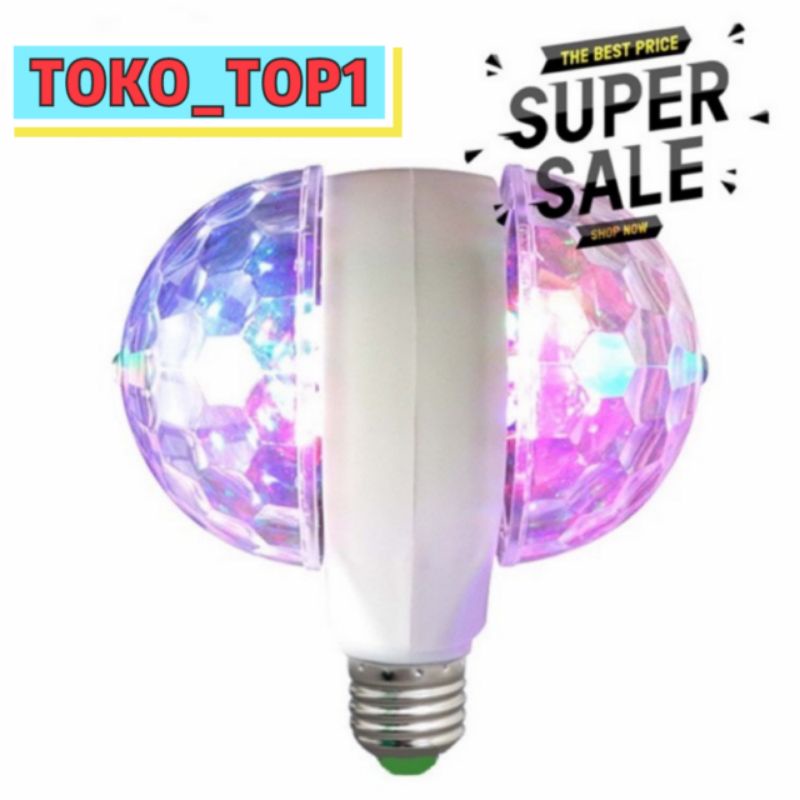 lampu disco led 2sisi/ disko 2sisi / lampu disco e27 warna warni