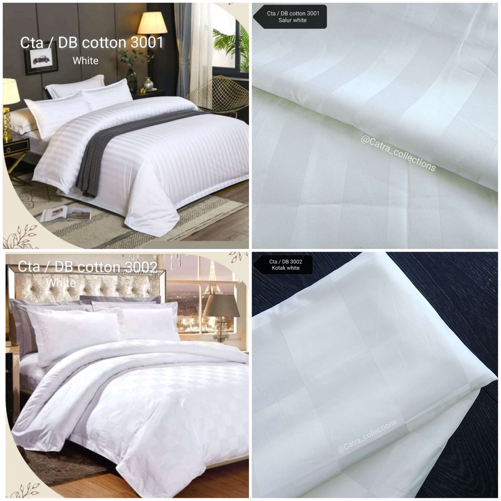 Kain Dobby Salur/Kotak Meteran 300tc / sprei hotel