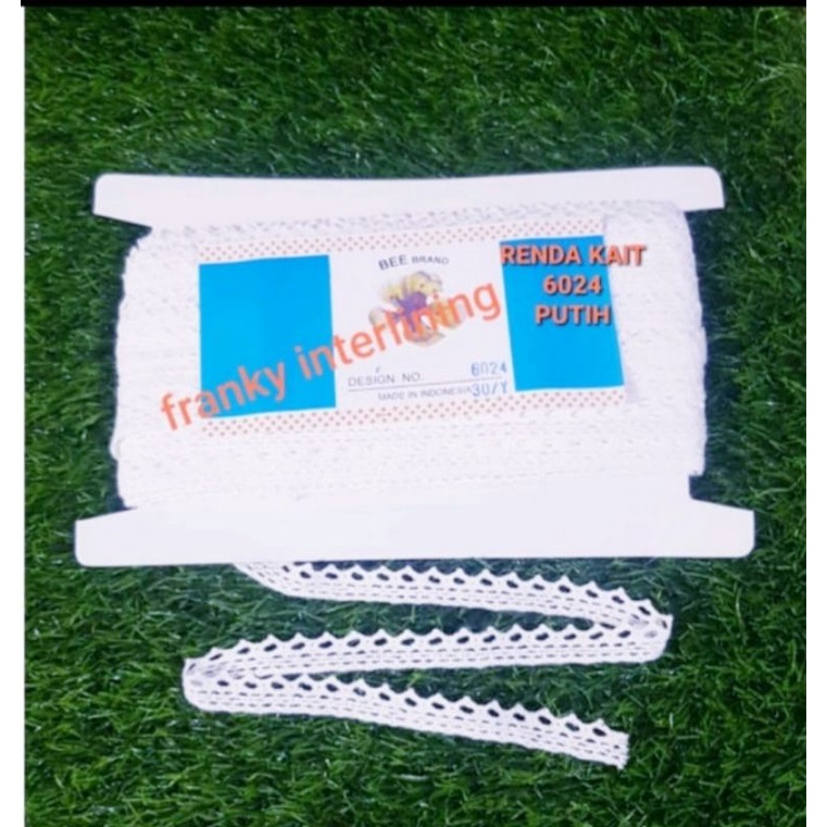 RENDA KAIT 6024 LEBAR 1CM HARGA PER PACK ISI 30 YARD