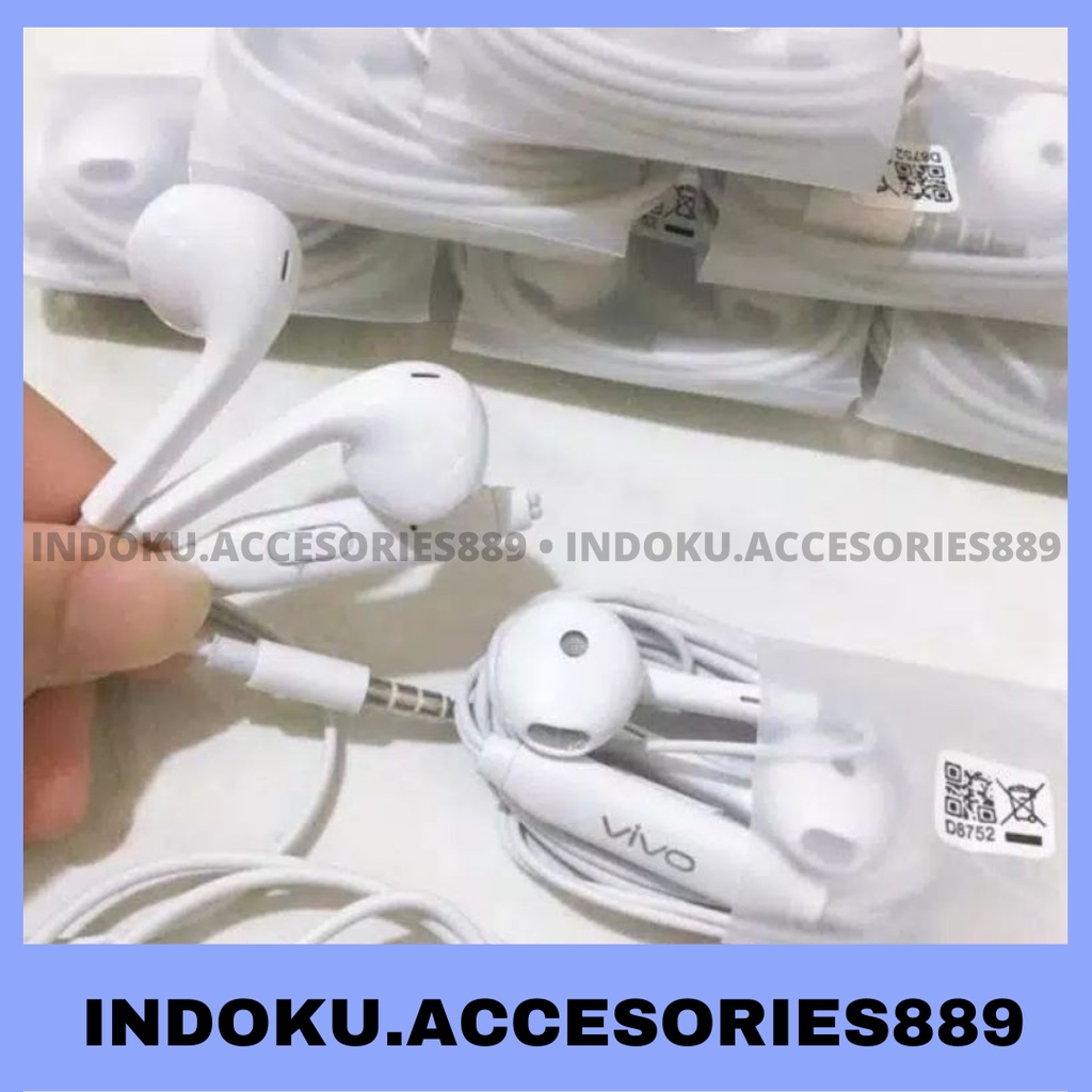 Headset Vivo Hp All tipe Hf Earphone copotan Streo V5 V7 V11 Y12 Y21S Y20 Y21 Y91C Y81 Y83