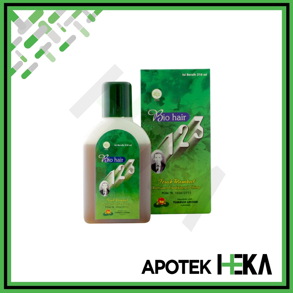 Bio Hair 123 Floral Red / Green 210 ml - Tonik Penumbuh Rambut (SEMARANG)