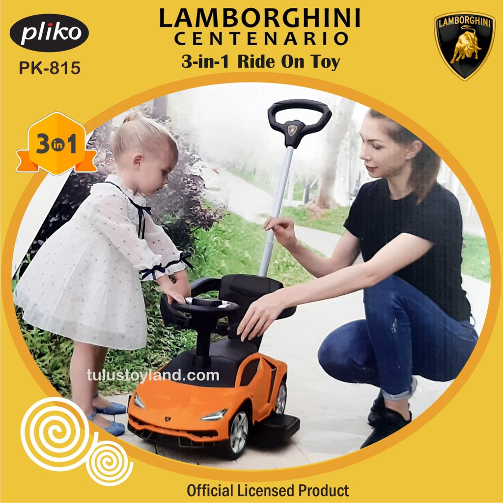 Mobil Pliko Lamborghini Centenario 3 in 1 Ride On Toy Super Car 3in1 Mainan Mobilan dorong anak 815