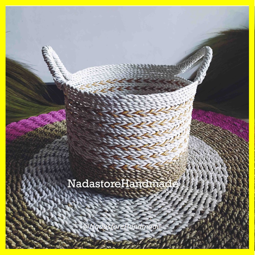 KERANJANG SEAGRASS DIAMETER 30 CM SATUAN / COVER POT SEAGRASS SATUAN