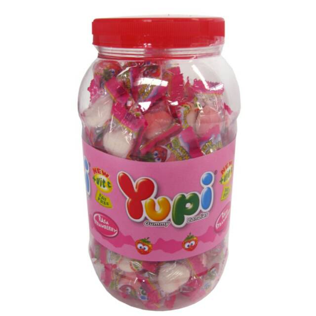 

Yupi Strawberry Kiss Jar 300gram