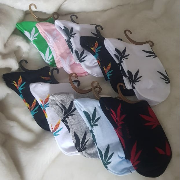 COD BAYAR DI TEMPAT!!! Kaos Kaki Leaf (Per Pouch) Kaos kaki Panjang Motif Daun 050692