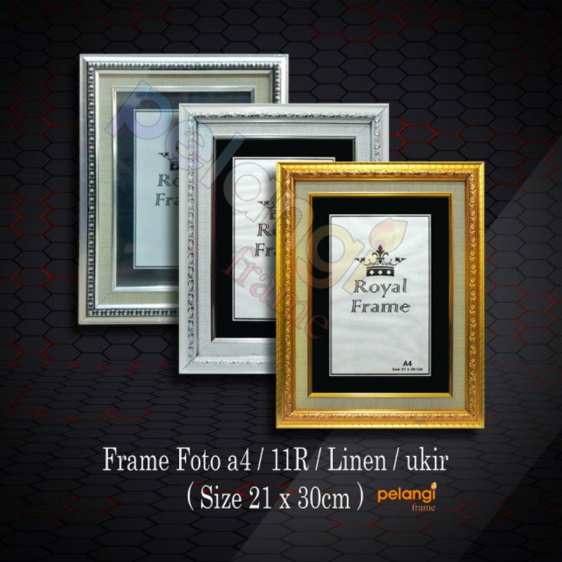 Frame/bingkai foto a4/11R linen ukir