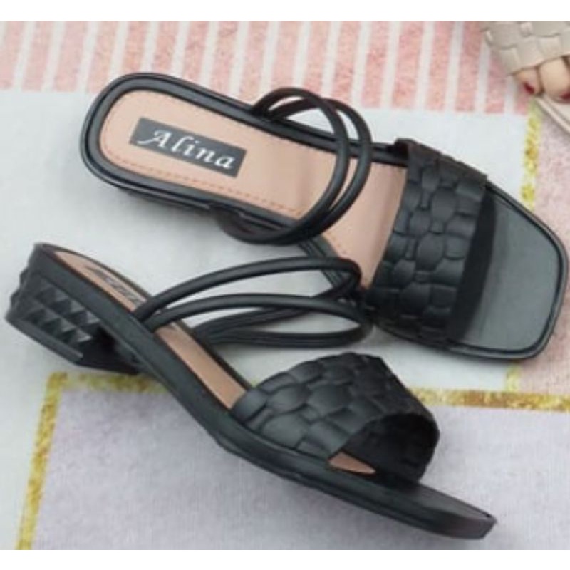 Sandal Jelly Wedges Tali Satu Ban ALINA 1610A3