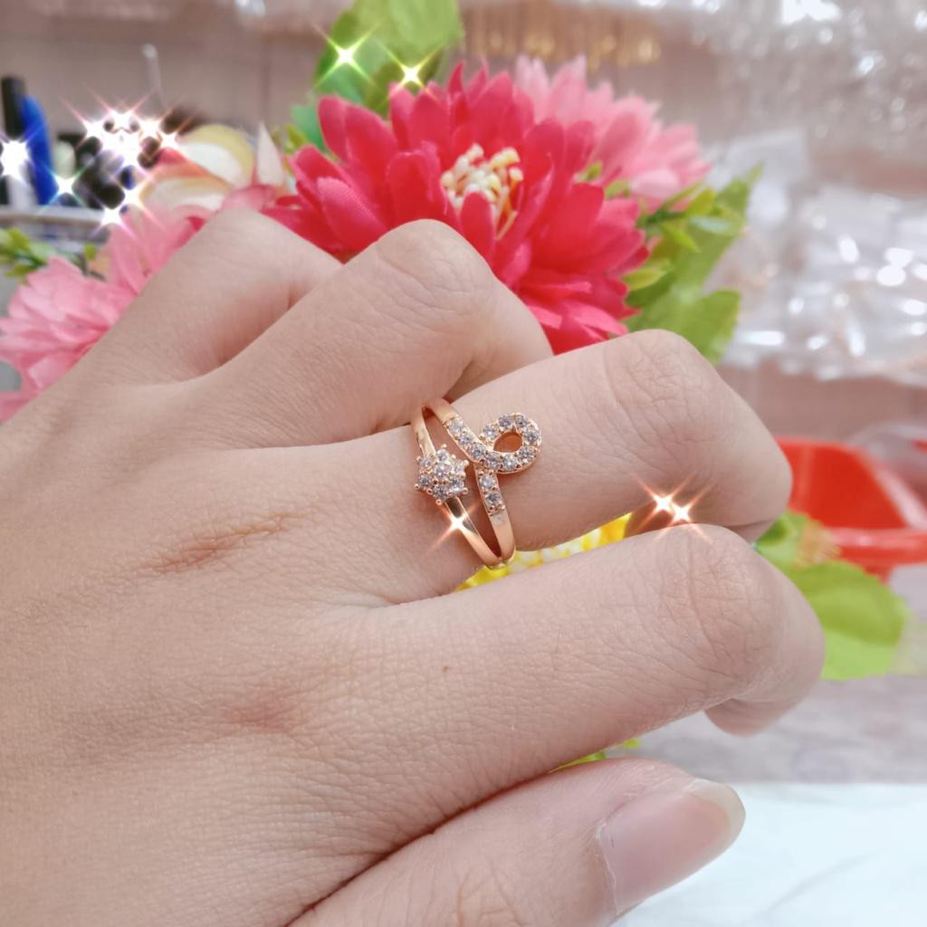 Kenten Acc - Cincin Emas Permata Perhiasan Wanita Fashion Harian / Cincin Dewasa C-10