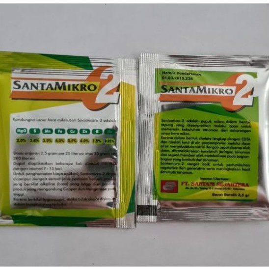 Pupuk Mikro SANTA MIKRO 2 SANTAMIKRO 2 2,5 GRAM bisa bayar cod