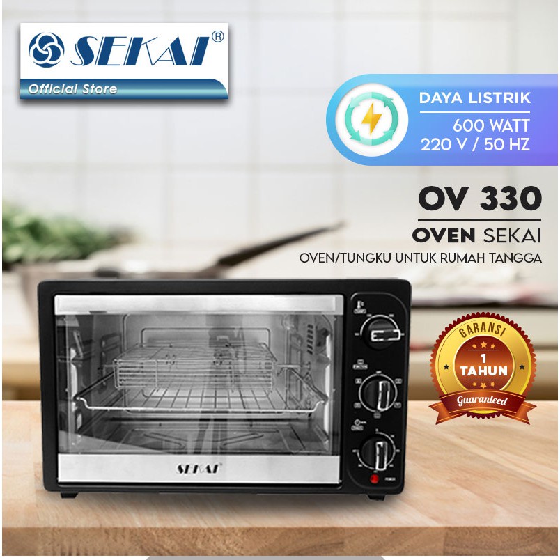 SEKAI Oven Listrik Low Watt / Pemanggang Makanan Serbaguna 33L - OV 330