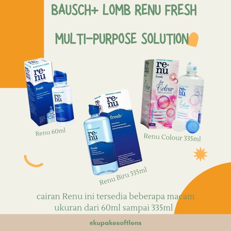 KUPAKESOFTLENS Cairan Pembersih atau Rendaman Softlens Renu