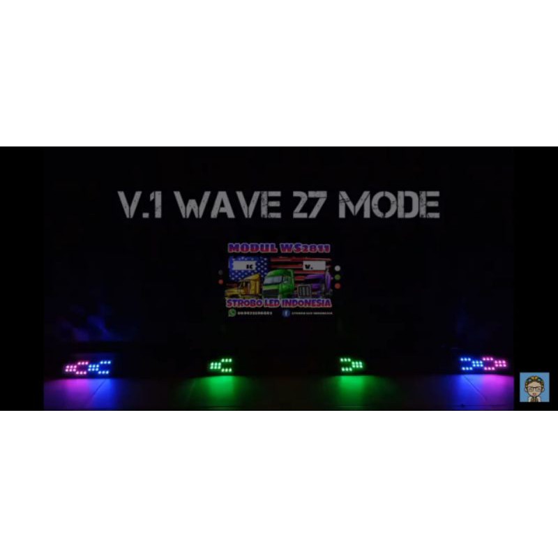 LAMPU LED WAVE STROBO 2 METER 27 MODE