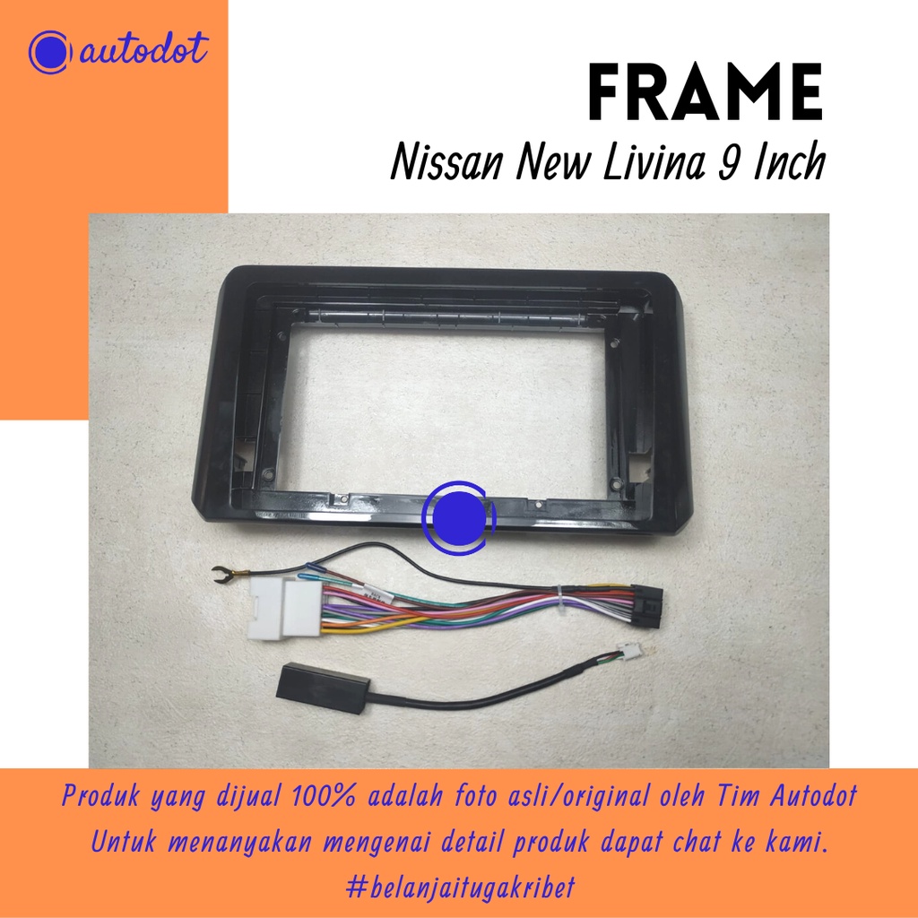 Frame Headunit Nissan New Livina 9 Inch + Soket Head Unit / Frame 9 Inch Nissan New Livina