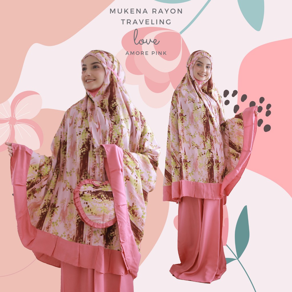 Mukena Dewasa Rayon Traveling Love