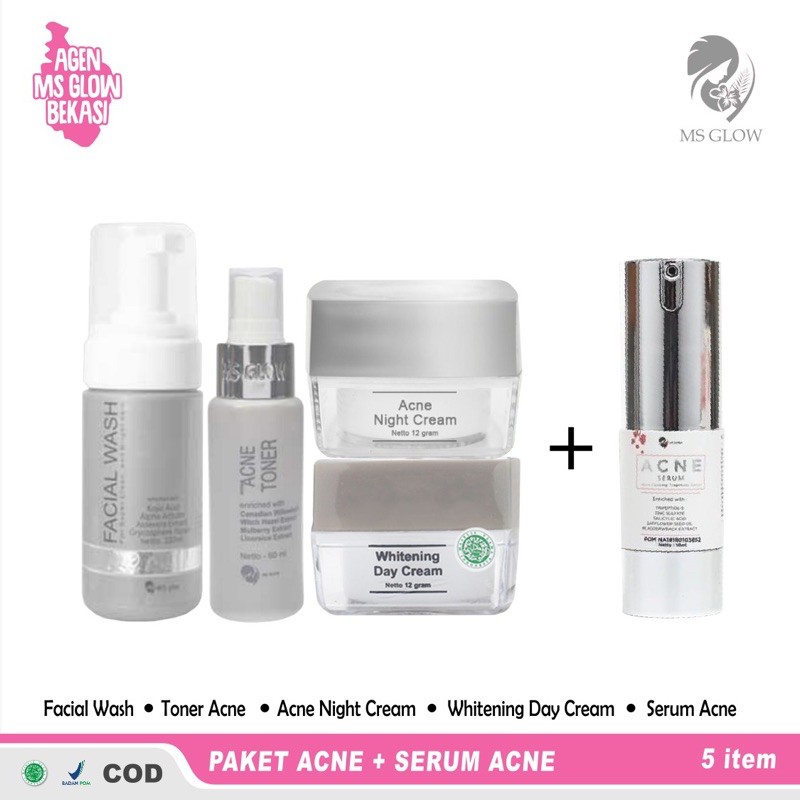 PAKET MS GLOW ACNE + SERUM ACNE