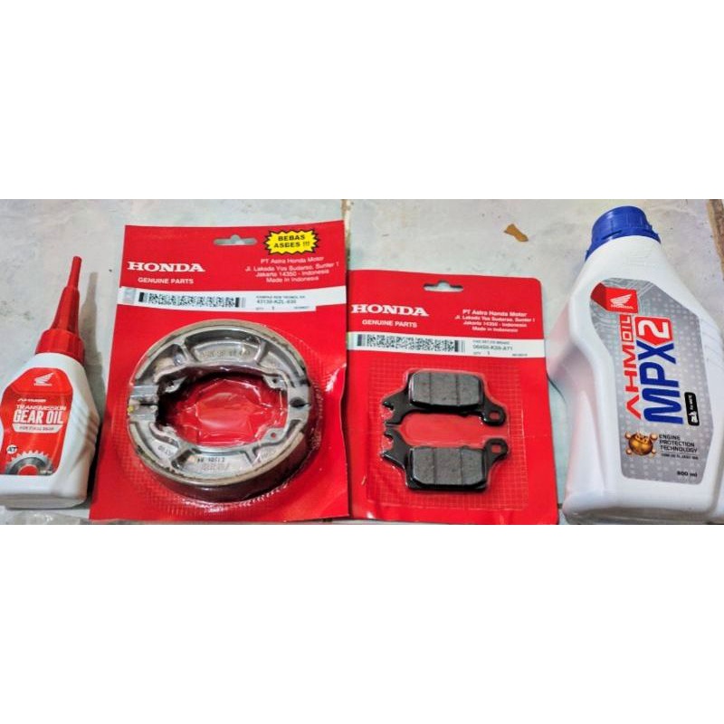 Kampas rem belakang depan Oli MPX2 Matic AHM Honda Beat LED DELUXE GENIO SCOOPY NEW 2021 PRESTIGE BE