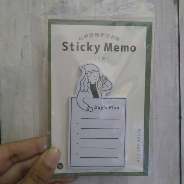 

STICKY MEMO DAY'S PLAN