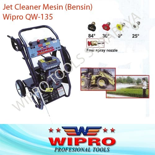 Jet Cleaner Mesin Cuci Motor Mobil WIPRO QH135 Mesin Bensin QH 135