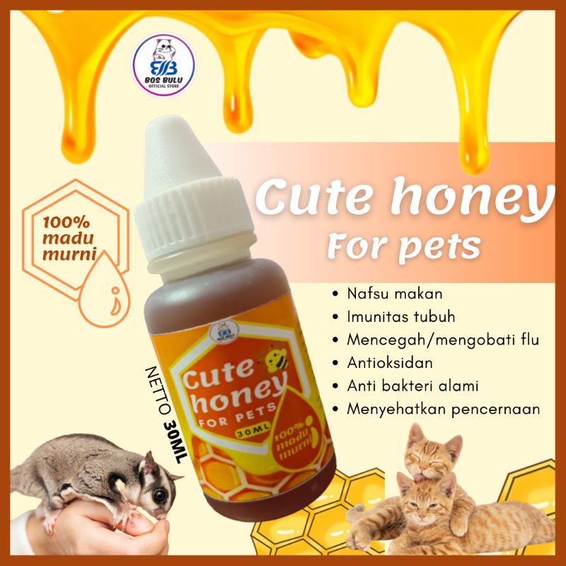 cute honey madu vitamin nafsu makan daya tahan tubuh kucing 30ml