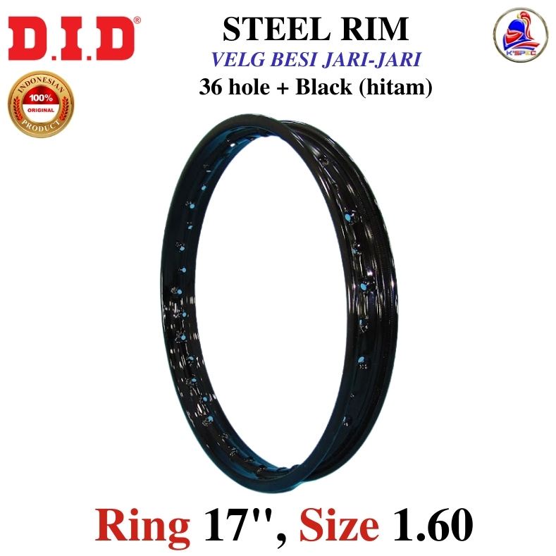 Velg Besi Hitam DID Steel Black ring 17 x 160 Pelek Original 1 buah