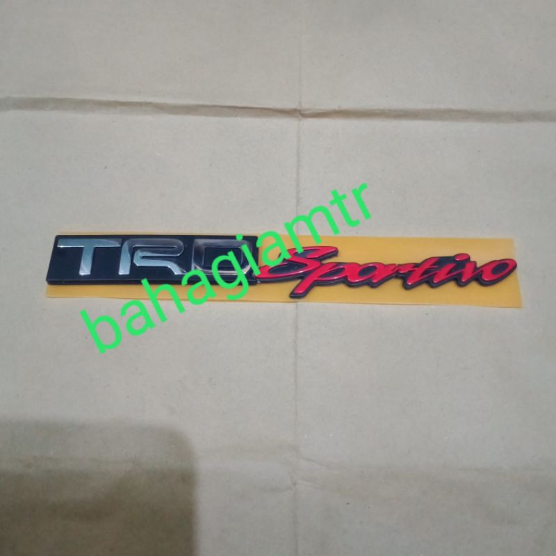 emblem tulisan trd sportivo emblem logo mobil tulisan TRD SPORTIVO chrome