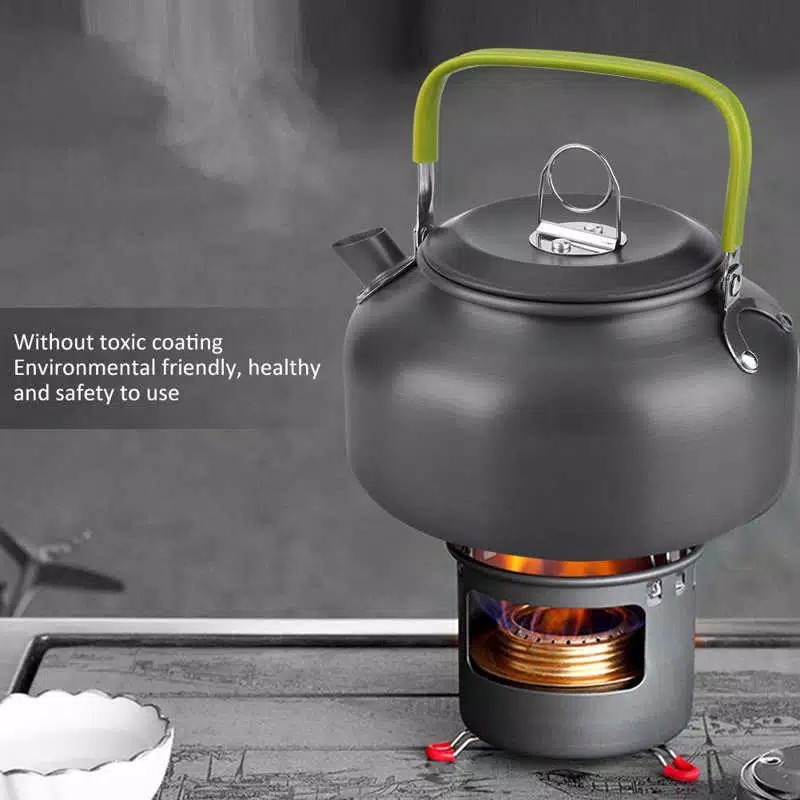 【COD】 Ceret Teko Camping 800 ml` Cooking Set Outdoor Kettle 0.8 Liter` Ketel Teapot DS 08