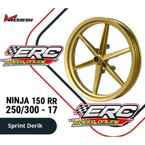 VELG V ROSSI SPRINT DERIK NINJA RR 250 300 R17 GOLD - PUTIH