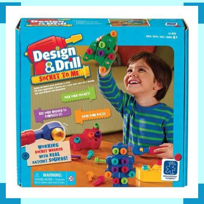 Mainan Edukasi EI-Design &amp- Drill Socket to Me / 4119
