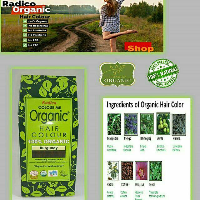 

COLOUR ME ORGANIC. Best in INDIA. pewarna rambut organic warna BURGUNDY 100% herbal dan organic