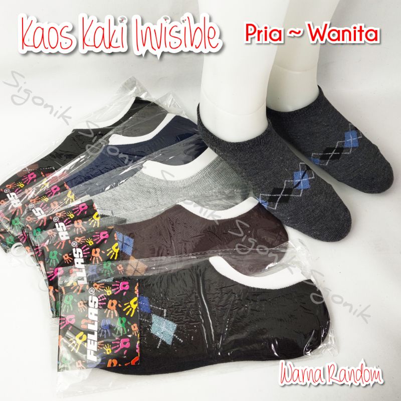 Kaos Kaki Invisible Sport Pendek Motif Serbaguna Murah Promo Sigonik