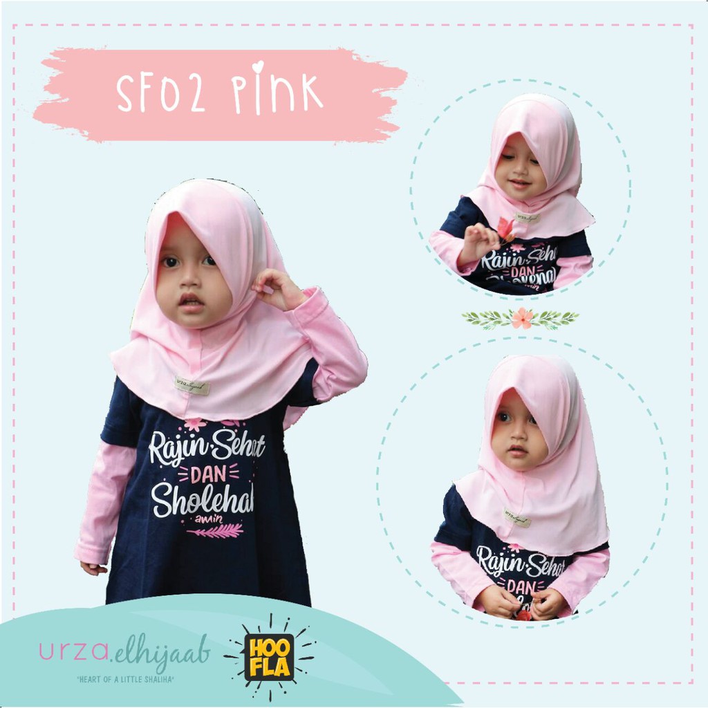 SF02 | KERUDUNG ANAK PINK BRANDED & TRENDI