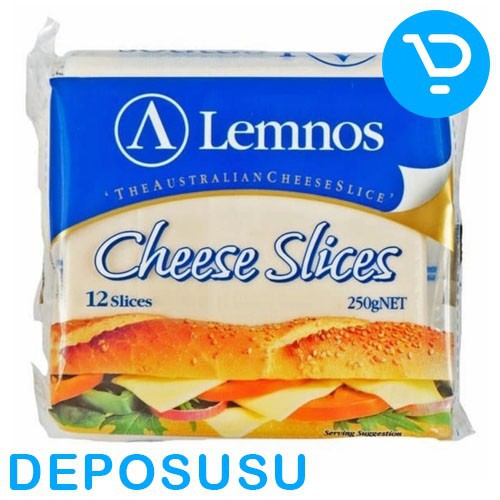 

Keju Cheddar Lembaran isi 12 LEMNOS SLICES 250g