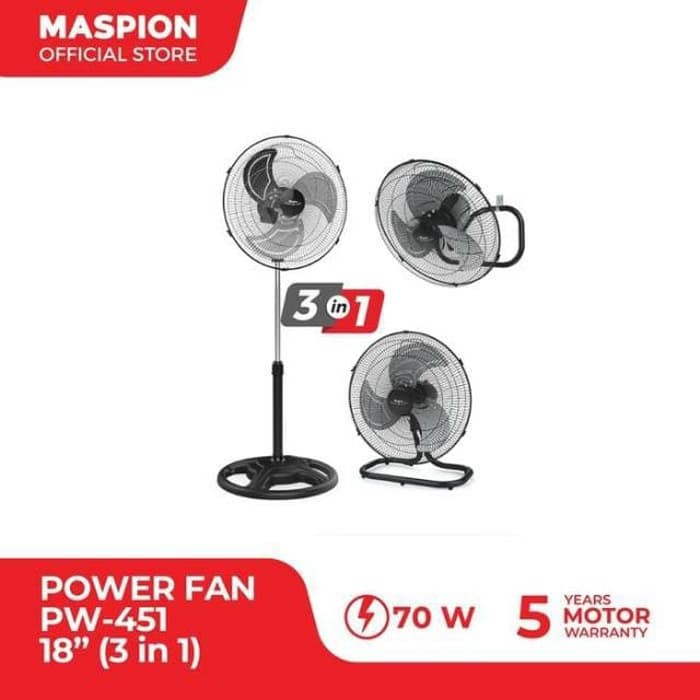 BLOWER / POWER / KIPAS ANGIN BESI 3 FUNGSI MASPION PW 451